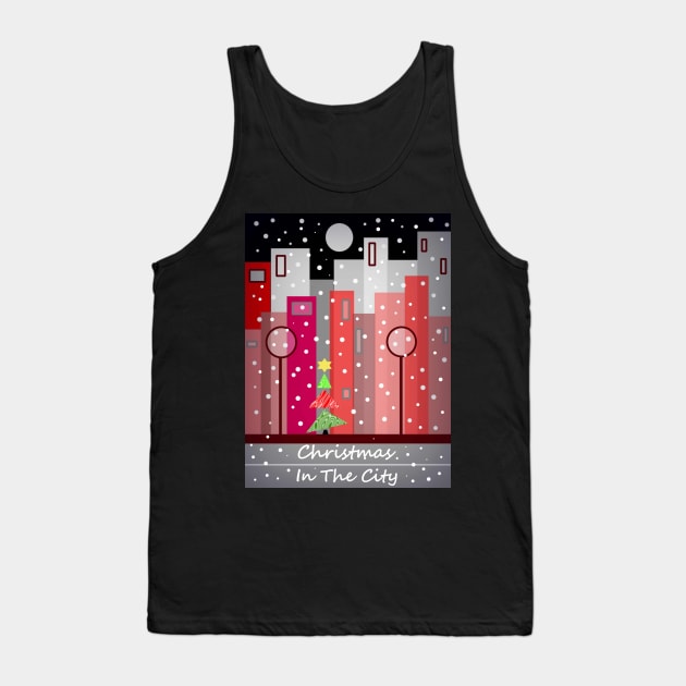 WHITE Christmas In The City Tank Top by SartorisArt1